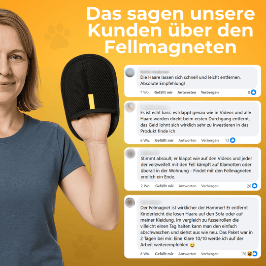 Tierhaarentferner Handschuh - Fell Magnet Für Hunde & Katzen Wiederverwendbar