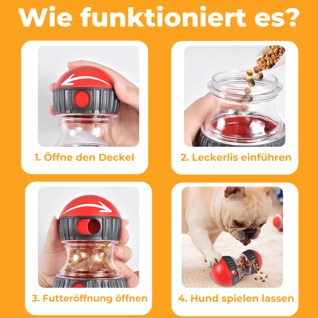 Interaktives Hundespielzeug mit Leckerlis